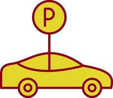 Parking Line Two Color Icon vector