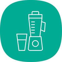 Juicer Line Curve Icon vector