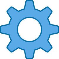 Setting Line Two Color Icon vector
