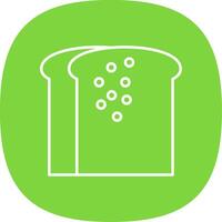 Toast Line Curve Icon vector