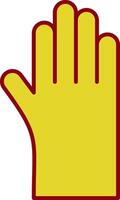 Cleaning Gloves Line Two Color Icon vector