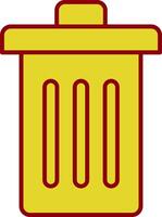 Trash Line Two Color Icon vector