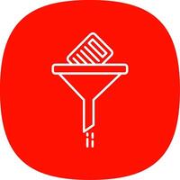Filtering Data Line Curve Icon vector