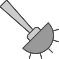 Toilet Brush Fillay Icon vector