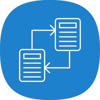 File Sharing Line Curve Icon vector