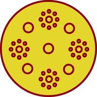 Skin Disease Line Two Color Icon vector