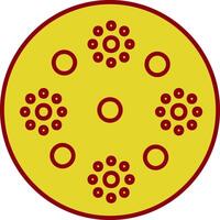 Skin Disease Line Two Color Icon vector