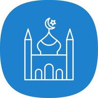 Mosque Line Curve Icon vector