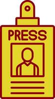 Press Pass Line Two Color Icon vector