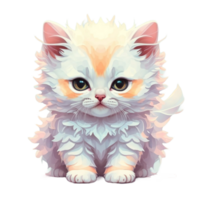 Fluffy White Cat png