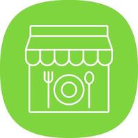 Restaurant Line Curve Icon vector