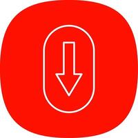 Scroll Down Line Curve Icon vector