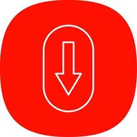 Scroll Down Line Curve Icon vector