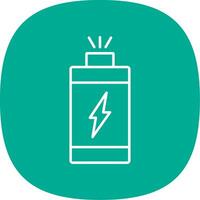 Power Line Curve Icon vector