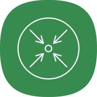 Minimize Line Curve Icon vector