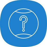 Question Line Curve Icon vector