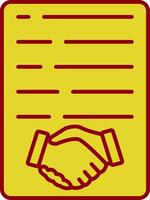 Handshake Line Two Color Icon vector