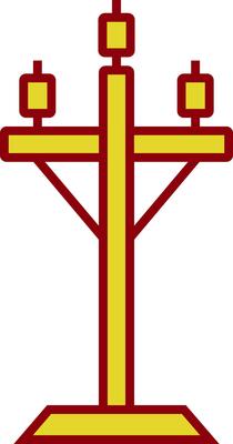 High Voltage Line Two Color Icon