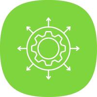 Expansion Line Curve Icon vector