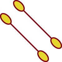 Cotton Swabs Line Two Color Icon vector