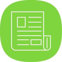 Article Line Curve Icon vector