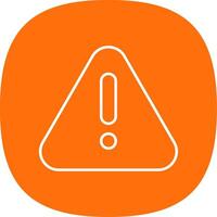 Alert Line Curve Icon vector