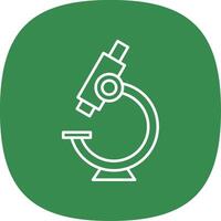 Microscope Line Curve Icon vector