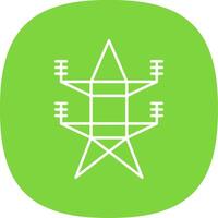Electricity Line Curve Icon vector