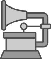 Gramophone Line Two Color Icon vector