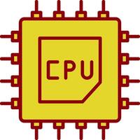 Processor Line Two Color Icon vector