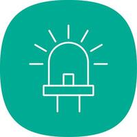 Led Line Curve Icon vector