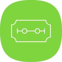 Razor Blade Line Curve Icon vector