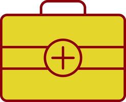 First Aid kit Line Two Color Icon vector