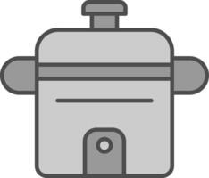 Rice Cooker Fillay Icon vector