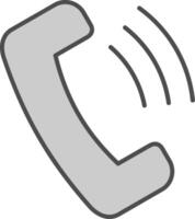 Phone Call Fillay Icon vector