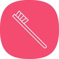 Toothbrush Line Curve Icon vector