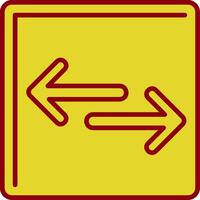 Opposite Arrow Line Two Color Icon vector