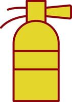 Fire Extinguisher Line Two Color Icon vector