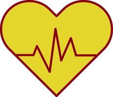 Heart Beat Line Two Color Icon vector