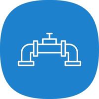 Pipe Line Curve Icon vector