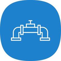 Pipe Line Curve Icon vector