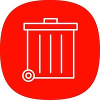 Refuse Line Curve Icon vector
