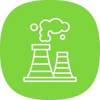 Air Pollution Line Curve Icon vector