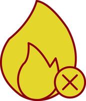 No Fire Line Two Color Icon vector