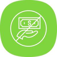 Stop Corruption Line Curve Icon vector