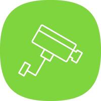 Cctv Line Curve Icon vector