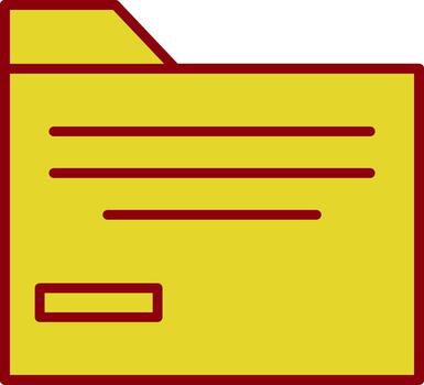 icono de dos colores de la línea de carpeta vector