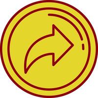 adelante línea dos color icono vector