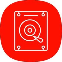 Hard Disk Line Curve Icon vector