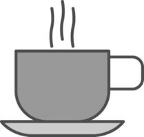 Hot Coffee Fillay Icon vector